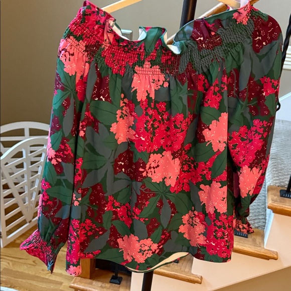 Tuckernuck Pink and Green Floral Top - Picture 3 of 3